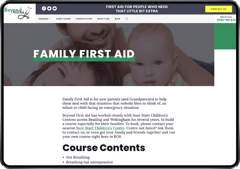 Beyond First Aid Family First Aid Page